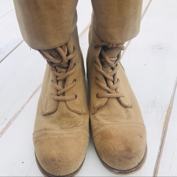 Tan Combat Boots - Picture 3 of 6